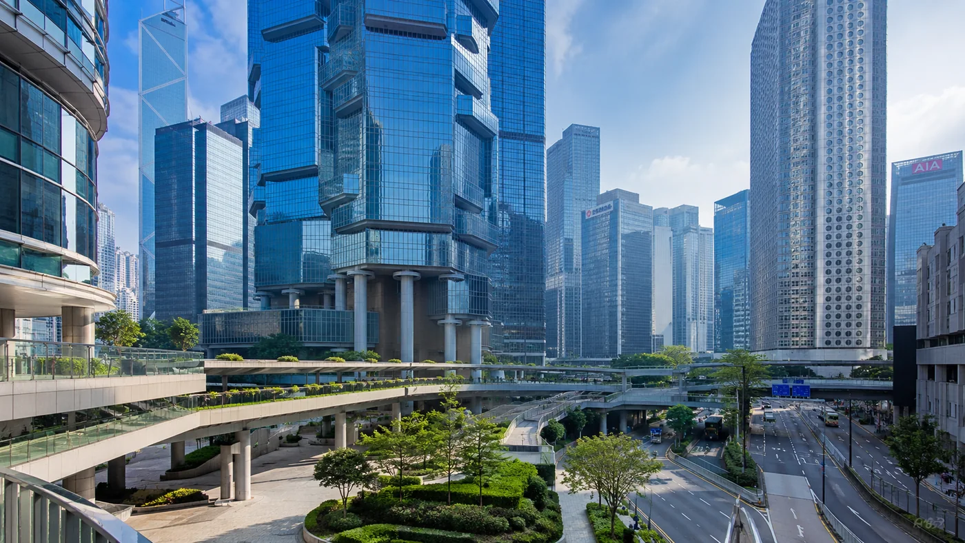 Hong Kong business district
